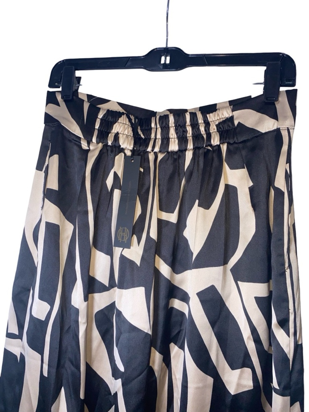 House of Harlow 1960 Black & Cream Wide Leg Graphic Pants - Picture 6 of 10